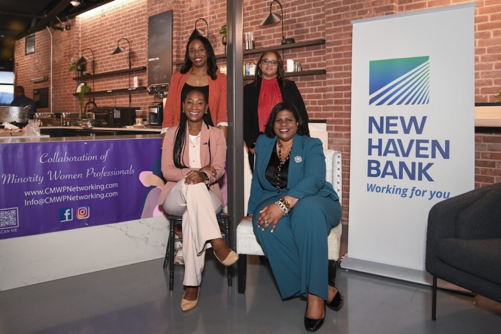 CMWP Foundation founders with community partners at a grant funded initiative event supporting small businesses in Connecticut